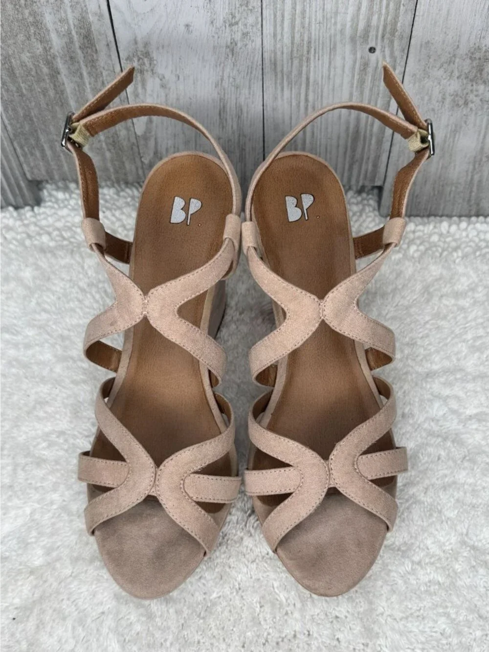 BP Sky Wedge Platform Sandals 7 M